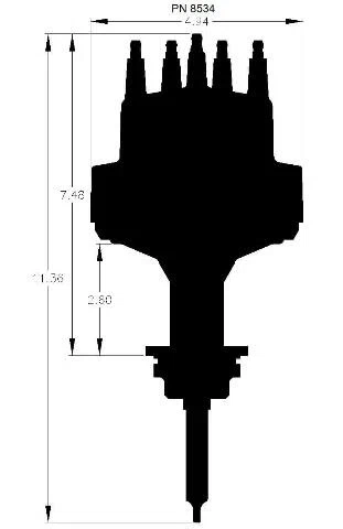 Billet Chrysler Small Block Distributor - 8534